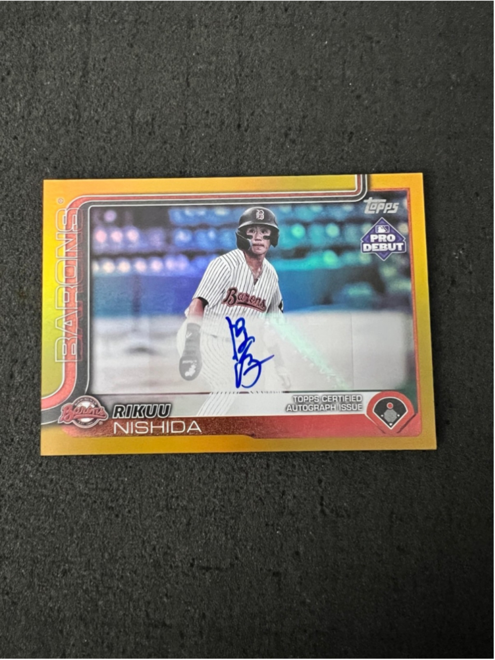 RIKUU NISHIDA - 2025 Topps Pro Debut - Auto #10/50 Gold Foil